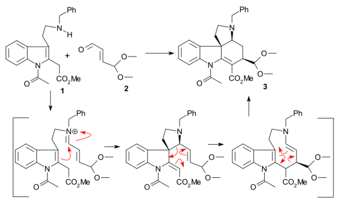 Strychnine total synthesis Keuhne 1993 part 1