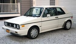 1992 Volkswagen Cabriolet in white, front left.jpg