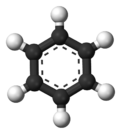 Ball and stick model of deuterated benzene