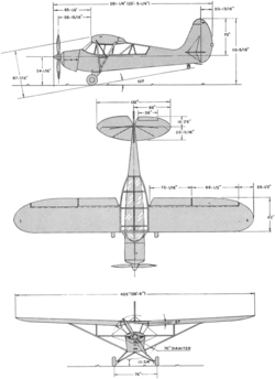 3-view line drawing of the Interstate L-6