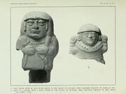 two carved figures from ancient Peru