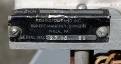 Eckert-Mauchly division of Remington Rand plate.jpg