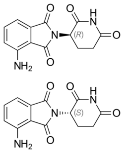 Pomalidomide enantiomers.svg