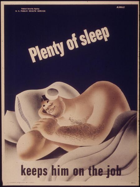 File:"Plenty of sleep keeps him on the job" - NARA - 514792.jpg
