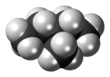 Spacefill model of 3-methylpentane