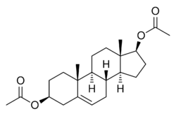 Androstenediol diacetate.svg