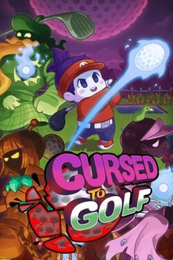 Cover artwork depicting the player and a golf ball in midair