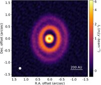 ALMA self-calibrated dust continuum map of the GW Orionis system