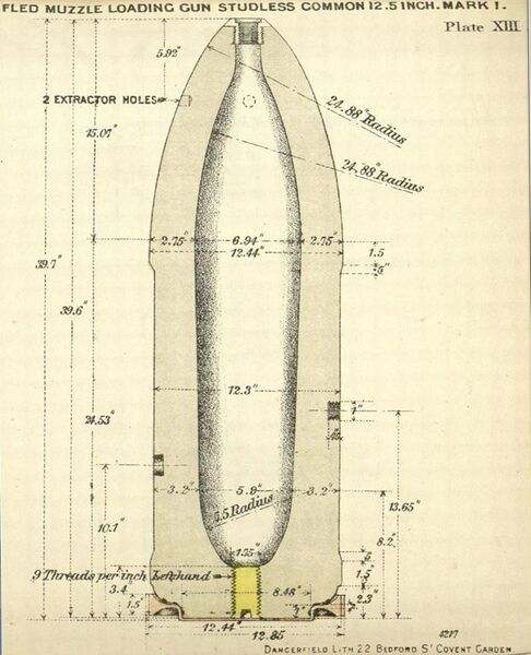 File:RML 12.5in Studless Common Shell Mk I with Automatic Gas-Check.JPG