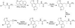 2001 Synthesis of (R)-(-)-Bromo-DragonFLY.svg