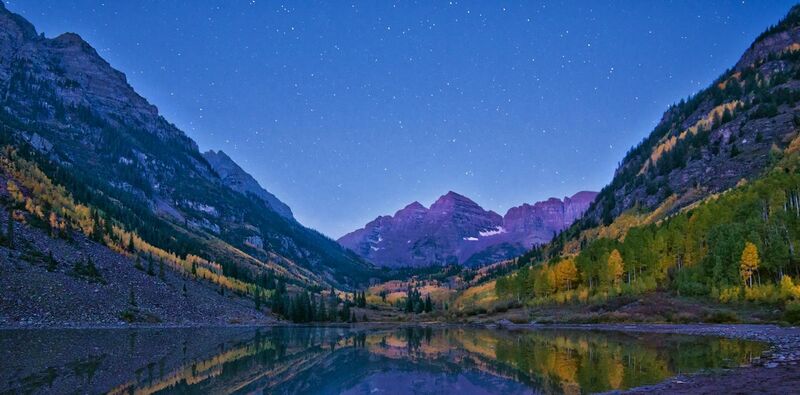 File:Alpenglow Maroon Bells, Maroon Lake, Colorado.jpg
