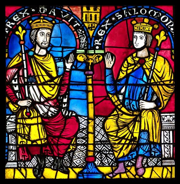 File:David et Salomon, vitrail roman, Cathédrale de Strasbourg.jpg