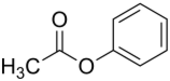 Skeletal formula of phenyl acetate