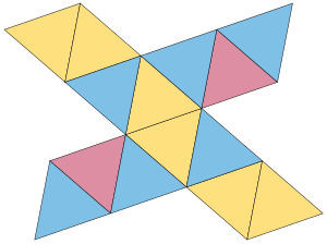 Triaugmented triangular prism (symmetric net).svg