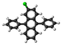 2-Chloro-9,10-diphenylanthracene molecule