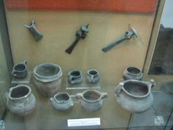 Alba Iulia National Museum of the Union 2011 - Late Bronze Age Vessels and Bronze Objects.JPG