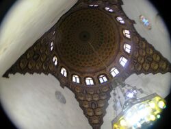 Cairo - Islamic district - Al Azhar Mosque and University - interior of dome.JPG