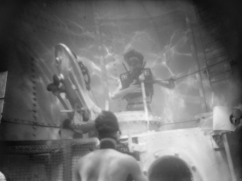 File:New Davis Breathing Apparatus Tested at the Submarine Escape Test Tank at HMS Dolphin Gosport, 14 December 1942 A13873.jpg