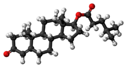 Testosterone isocaproate molecule ball.png