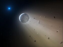Artist's impression of a white dwarf devouring a minor planet.jpg