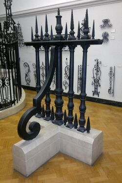 Cast Iron railings in the V & A given by St. Paul's Cathedral M.209-1-1976.jpg