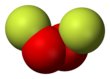 Spacefill model of dioxygen difluoride