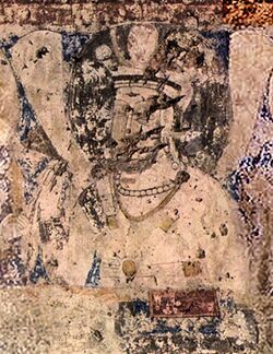 Painting of a King in the niche of the 38 meter Buddha, Bamiyan.jpg