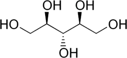 Ribitol structure.png