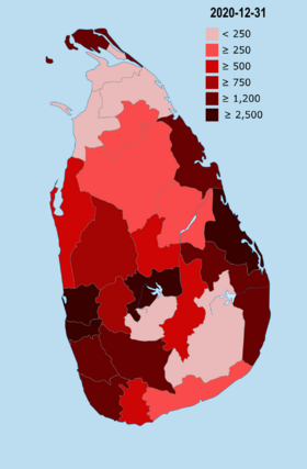 Sri Lanka Dengue map of confirmed cases.svg