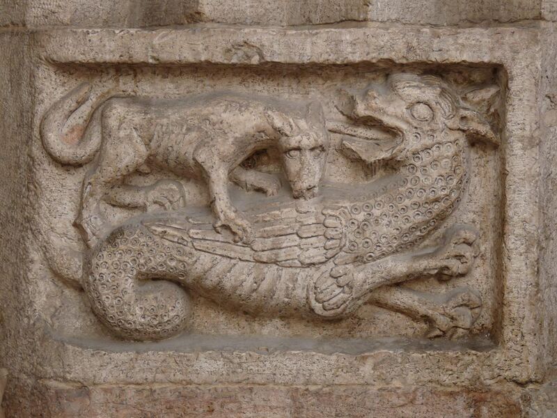 File:Trento-cathedral-relief with wyvern.jpg