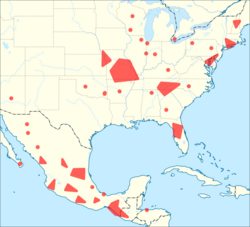 Triphora trianthophoros distribution.svg