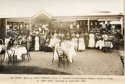 "At Home" given by Lady Cowley, O.B.E., to Workers of Queensland Soldiers' Comforts Funds, at "Silky Oaks", Toowong on April 24th , 1919.JPG