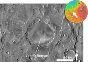 Martian crater Bernard based on day THEMIS.png