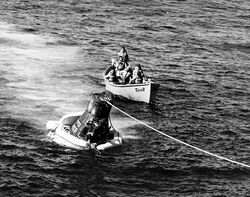 Recovery of Sigma 7 space capsule by USS Kearsarge October 1962.jpg
