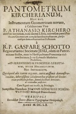 Title page of “Pantometrum Kircherianum”, Max Planck Institute for the History of Science Library 01.jpg