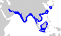 Whitecheek shark geographic range