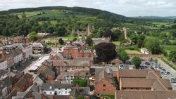 Ludlow Castle as seen from the tower of St.Laurence's Church.jpg