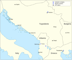 Luftwaffe organisation of VHF DF Stations in Balkans in the first half of 1944.svg