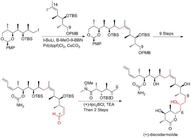 The Novartis 60-g total synthesis of (+)-discodermolide endgame.png