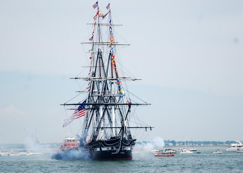 File:US Navy 110704-N-AU127-185 USS Constitution fires a 21-gun salute toward Fort Independence on Castle Island.jpg