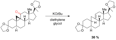 Scheme 17. Ring cleavage during Wolff-Kishner reduction