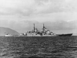 British battleship HMS Vanguard (23) underway c1947.jpg