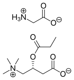 Glycine propionyl-L-carnitine.svg