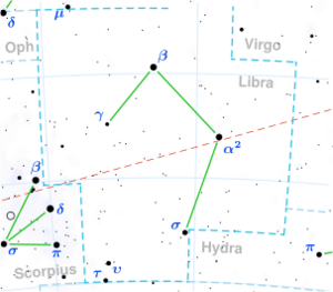 Gliese 555 is located in the constellation Libra