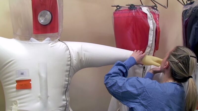 File:NIAID Integrated Research Facility - Positive Pressure Personnel Suit Inspection.jpg