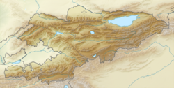 Location of Kara-Suu Lake in Kyrgyzstan.