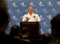 US Navy 100513-N-8273J-010 Chief of Naval Operations (CNO) Adm. Gary Roughead speaks at the Heritage Foundation.jpg