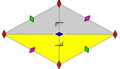 Wallpaper group diagram p2 rhombic.svg