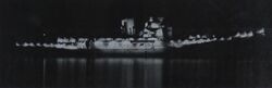HMS Largs by night with incomplete Diffused Lighting Camouflage 1942.jpg