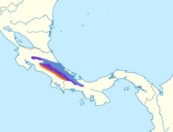 Touit costaricensis map.svg